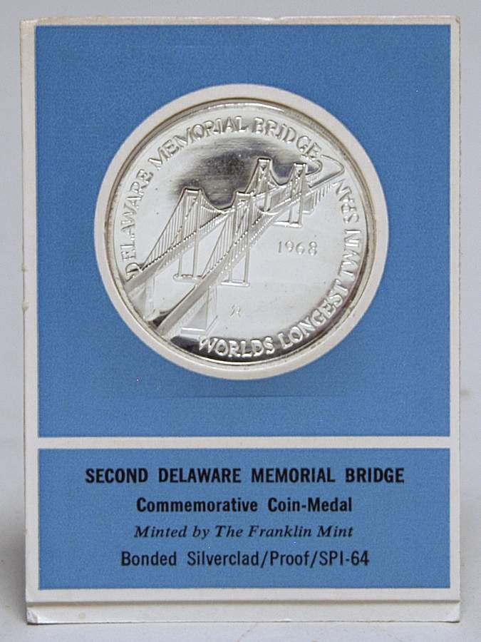 Frankin Mint Proof Medallion 2nd Delaware Memorial Bridge - No Box by Franklin Mint-1