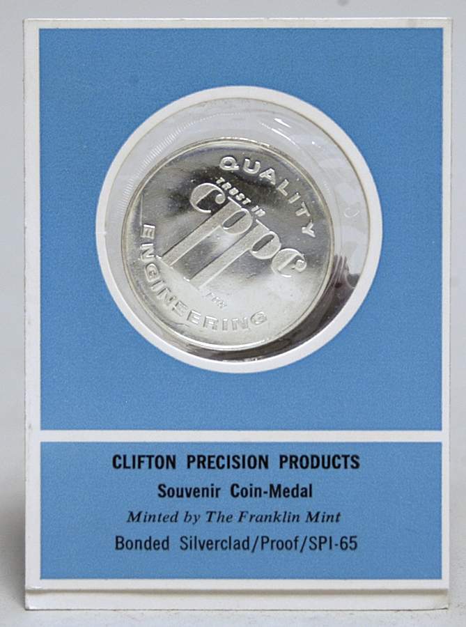 Frankin Mint Proof Medallion Clifton Precision Products - No Box by Franklin Mint-1