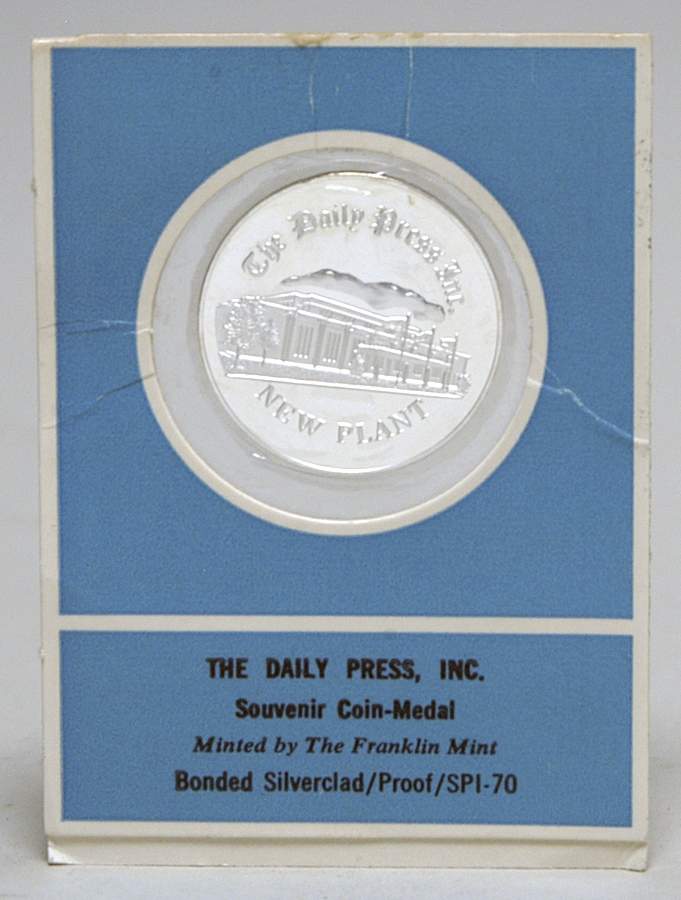 Frankin Mint Proof Medallion The Daily Press Inc - No Box by Franklin Mint-1