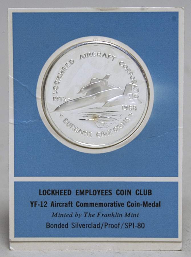 Frankin Mint Proof Medallion Lockheed Employees Coin Club - No Box by Franklin Mint-1