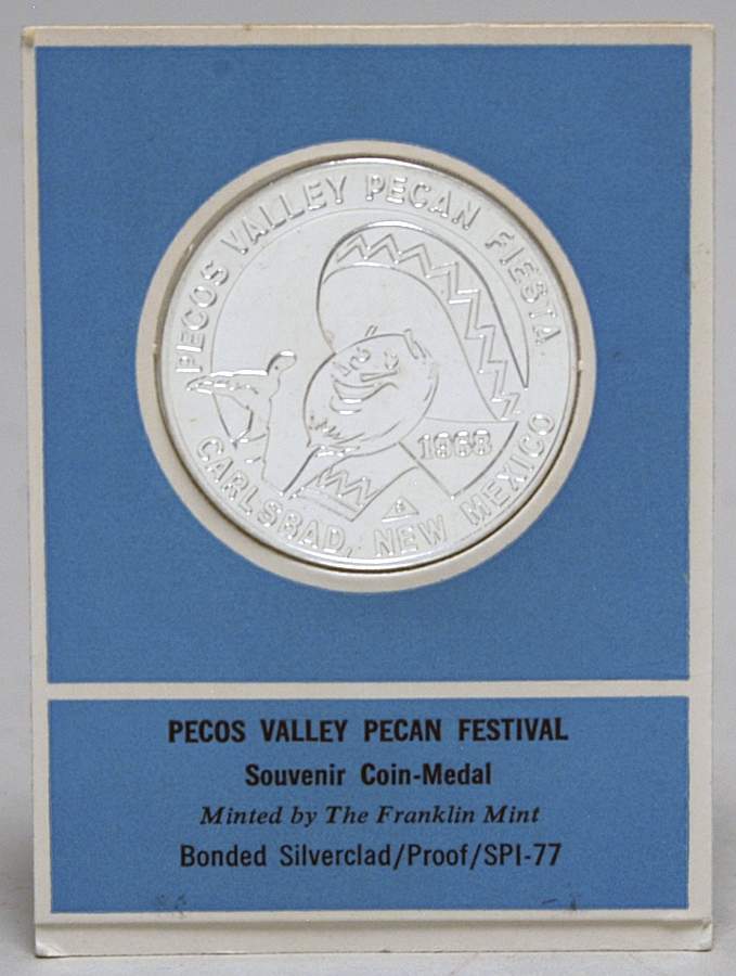 Frankin Mint Proof Medallion Pecos Valley Pecan Festival-1968 - No Box by Franklin Mint-1