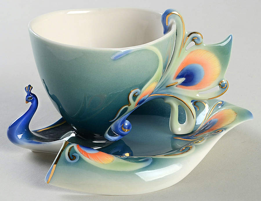 Luminescence Cup & Saucer Set - With Box by Franz Collection-1