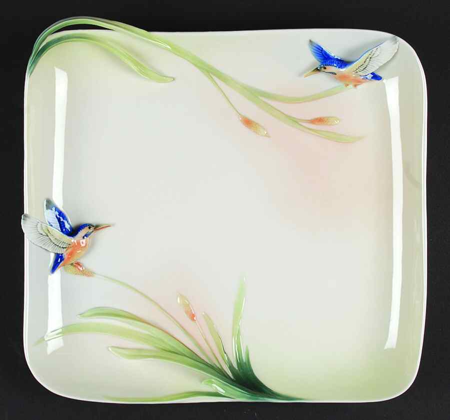Iridescence Kingfisher Platter - Boxed by Franz Collection-1