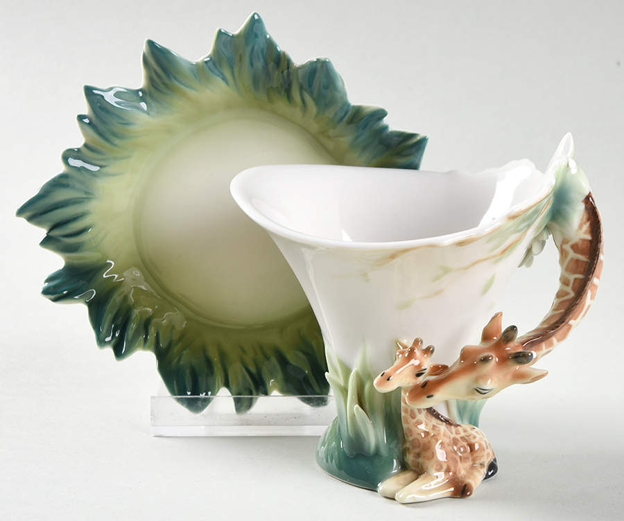 Jungle Beauties-Giraffe Cup And Saucer Set - No Box by Franz Collection-1