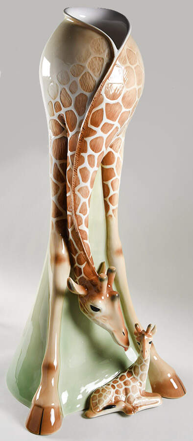 Jungle Beauties-Giraffe Endless Beauty Vase - With Box by Franz Collection-1