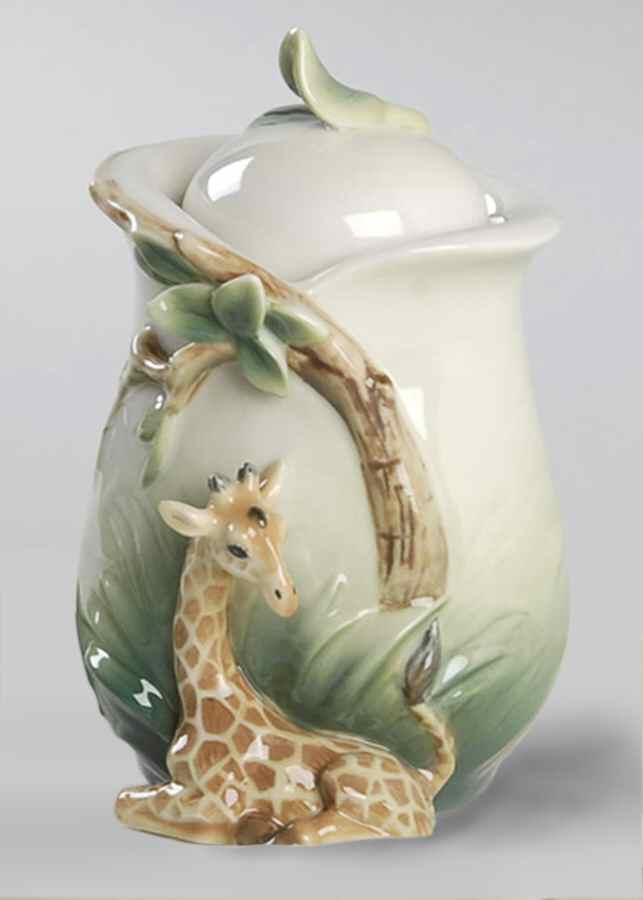 Jungle Beauties-Giraffe Sugar Jar & Lid - Boxed by Franz Collection-1
