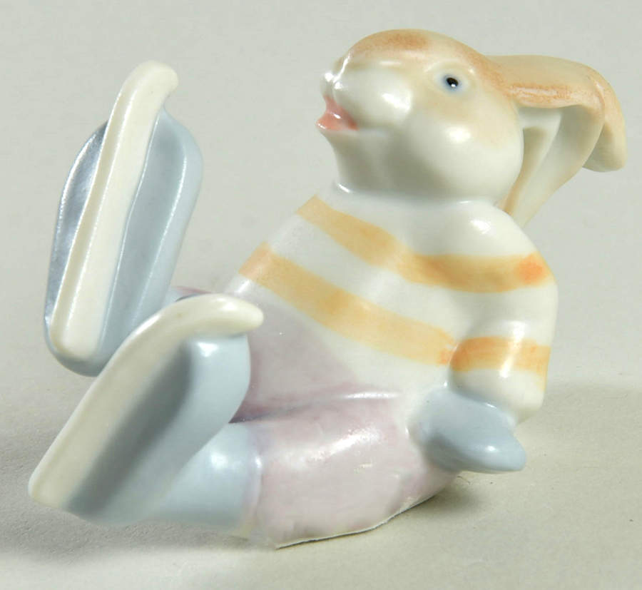 Fitz & Floyd Figurines Boy Rabbit Falling On Skates - Boxed by Fitz & Floyd-1