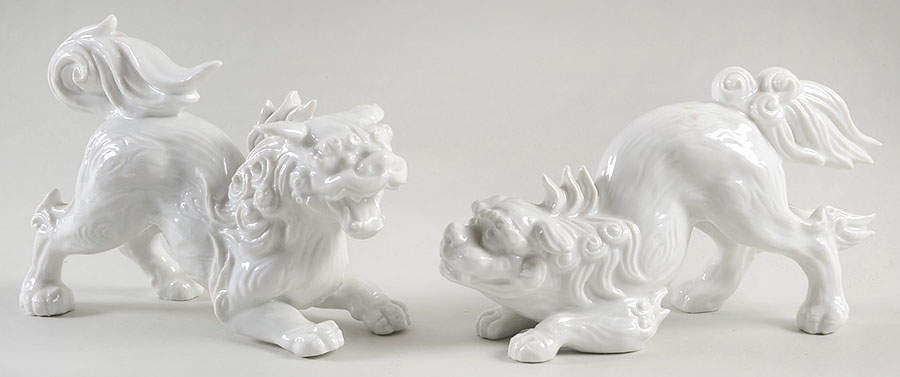 Fitz & Floyd Figurines Foo Dog-White (Pair) - No Box by Fitz & Floyd-1