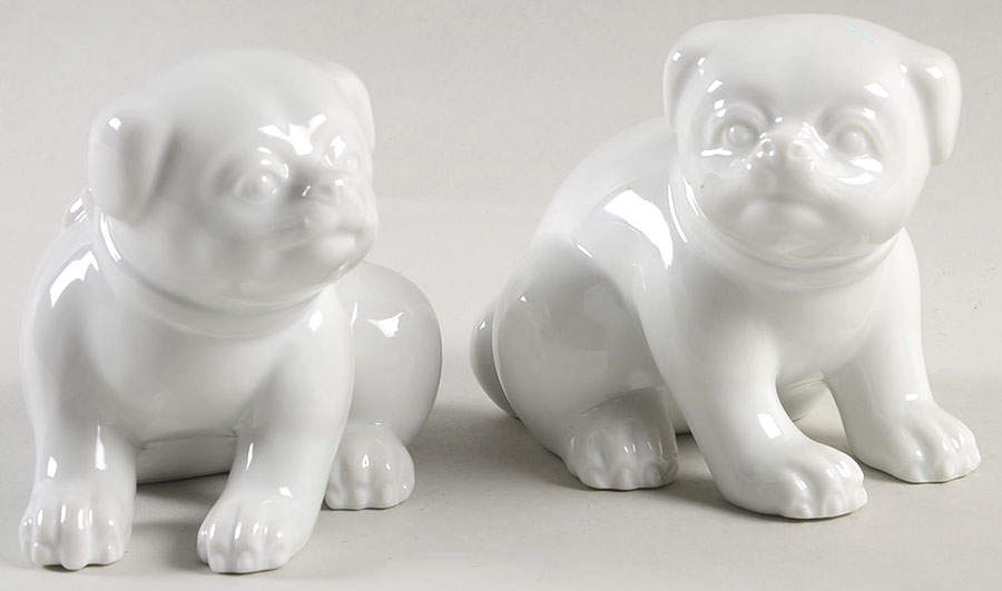 Fitz & Floyd Figurines (Pair) White Dogs - No Box by Fitz & Floyd-1