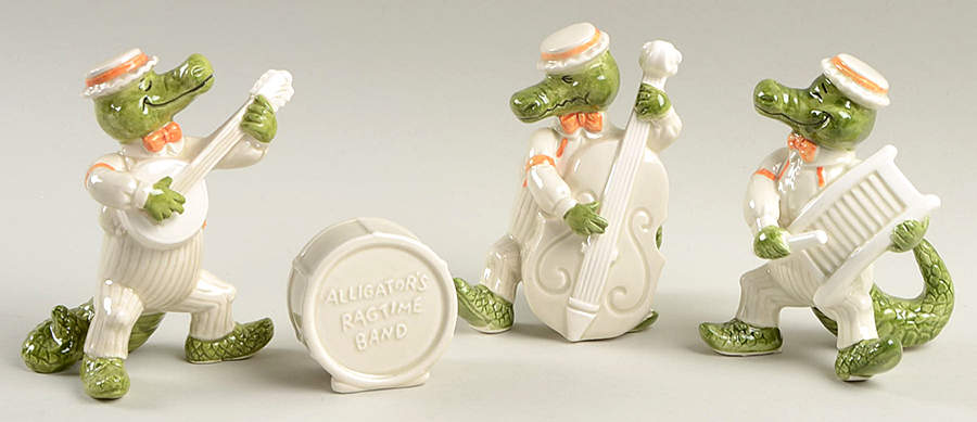 Fitz & Floyd Figurines Alligators Ragtime Band - No Box by Fitz & Floyd-1