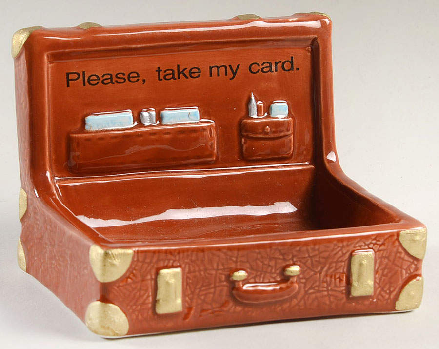 Fitz & Floyd Figurines Please Take My Card Suitcase  - No Box by Fitz & Floyd-1