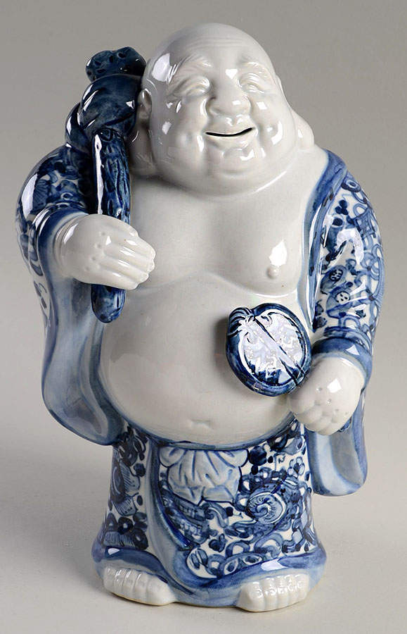 Fitz & Floyd Figurines Hotei (Buddha With Fan) - No Box by Fitz & Floyd-1