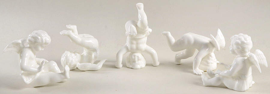 Fitz & Floyd Figurines Angels/Cherubs-Tumbling -Set Of 5 - No Box by Fitz & Floyd-1