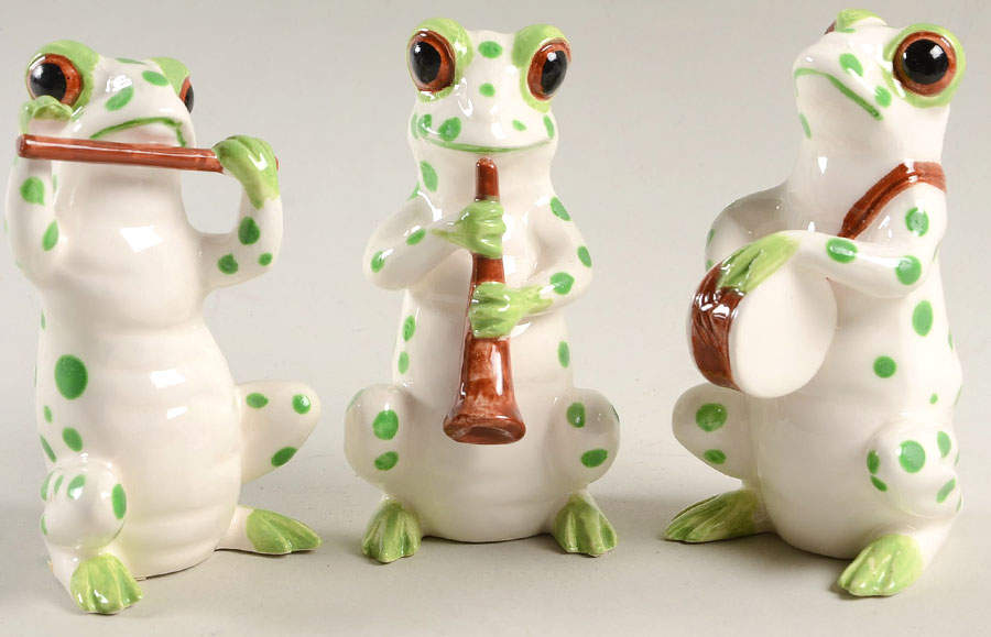 Fitz & Floyd Figurines Frog Band-Set Of 3 - No Box by Fitz & Floyd-1