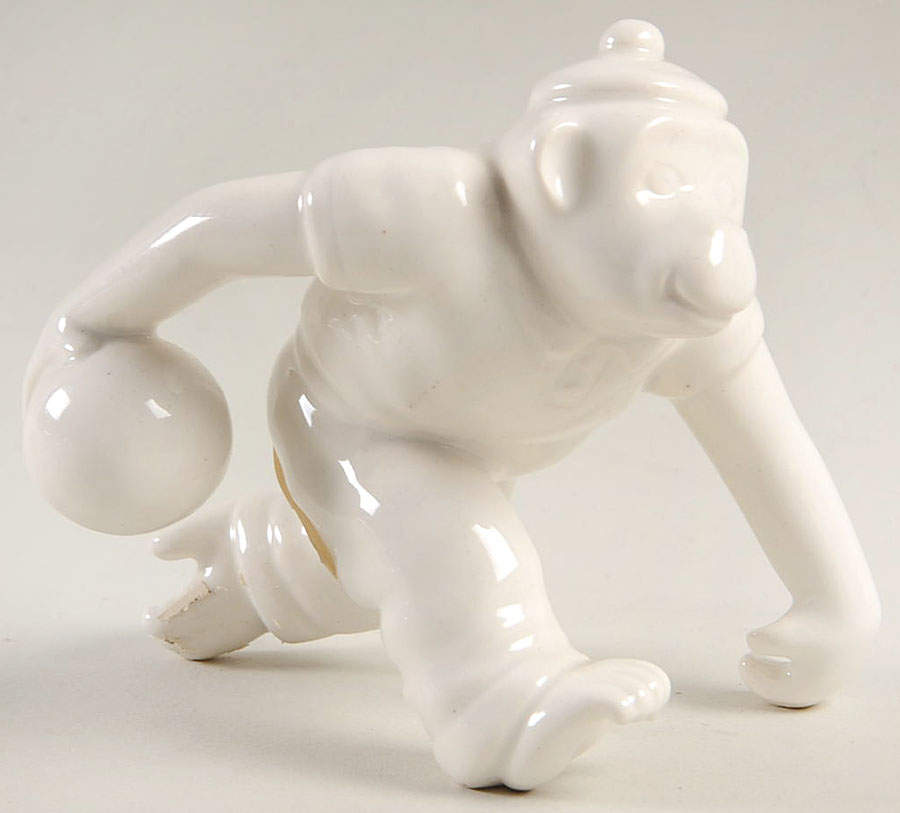 Fitz & Floyd Figurines Monkey Bowling-White - No Box by Fitz & Floyd-1
