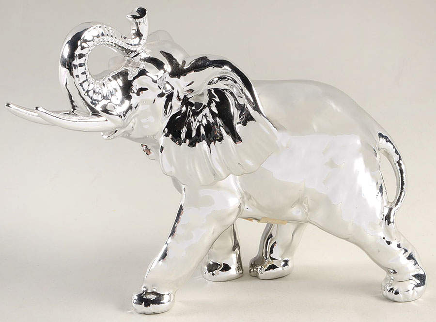 Fitz & Floyd Figurines Large Silver Elephant - No Box by Fitz & Floyd-1