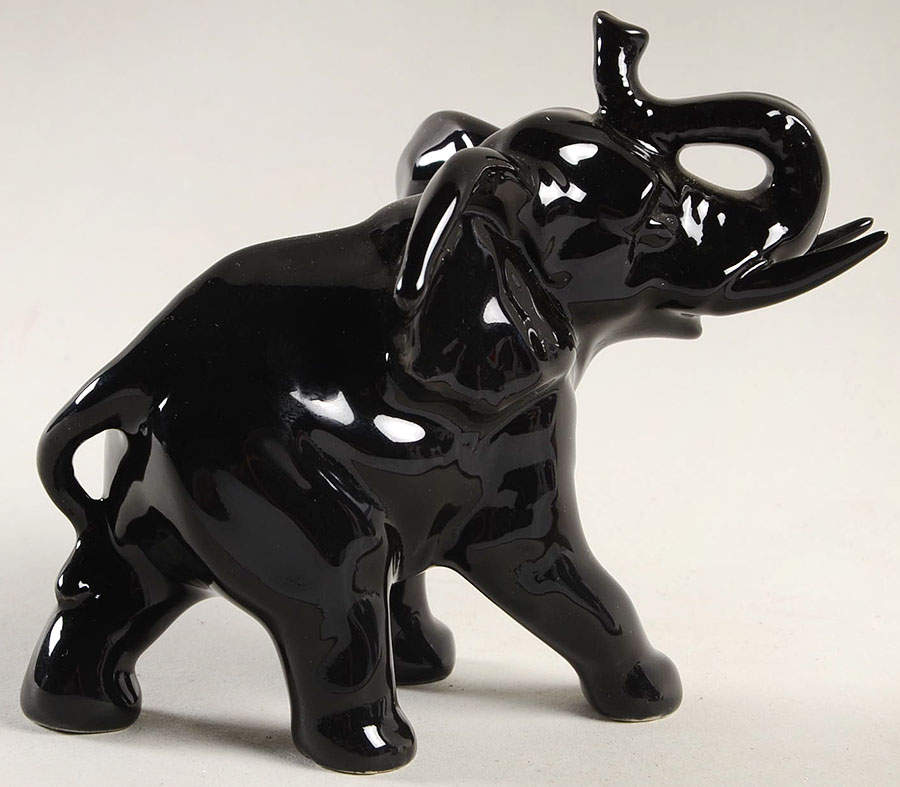 Fitz & Floyd Figurines Small Black Elephant - No Box by Fitz & Floyd-1