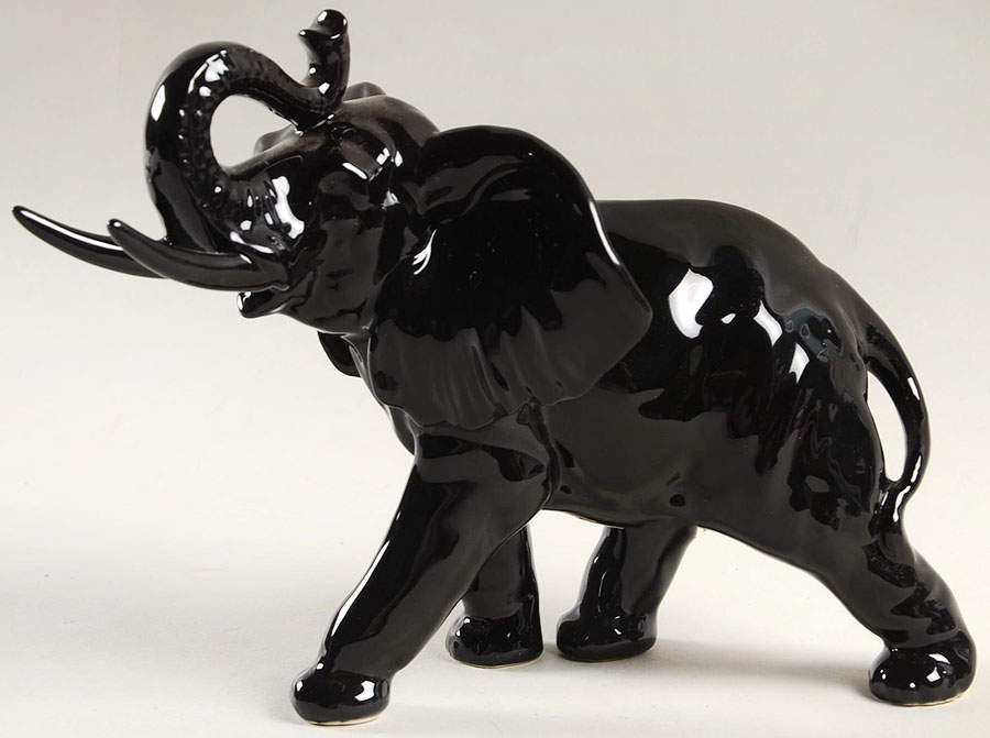 Fitz & Floyd Figurines Large Black Elephant - No Box by Fitz & Floyd-1