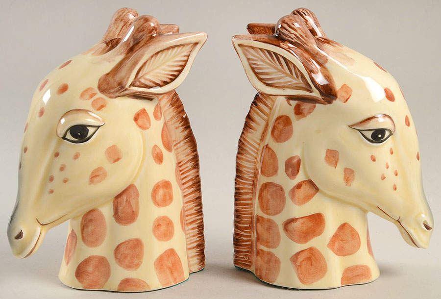 Book Ends Giraffe Head - No Box by Fitz & Floyd-1