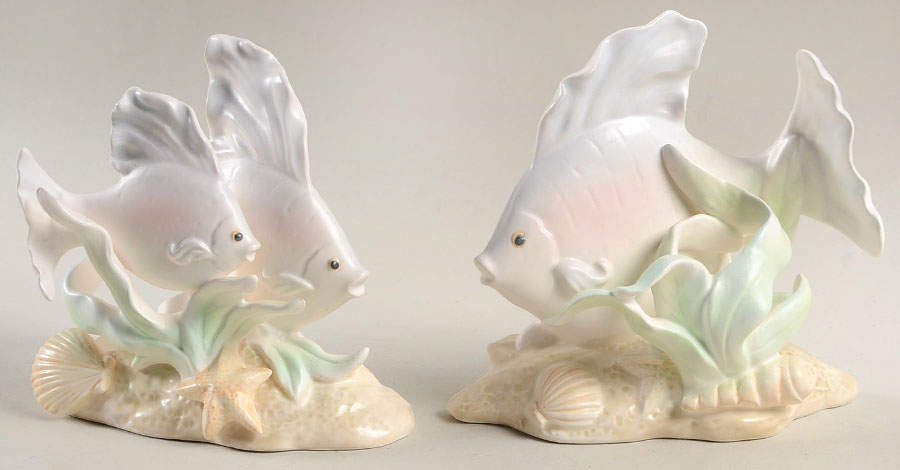 Fitz & Floyd Figurines Tropical Fish-Candleholders-Pair - No Box by Fitz & Floyd-1