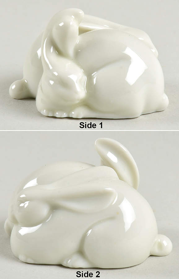 Fitz & Floyd Figurines 2 Rabbits-White - No Box by Fitz & Floyd-1
