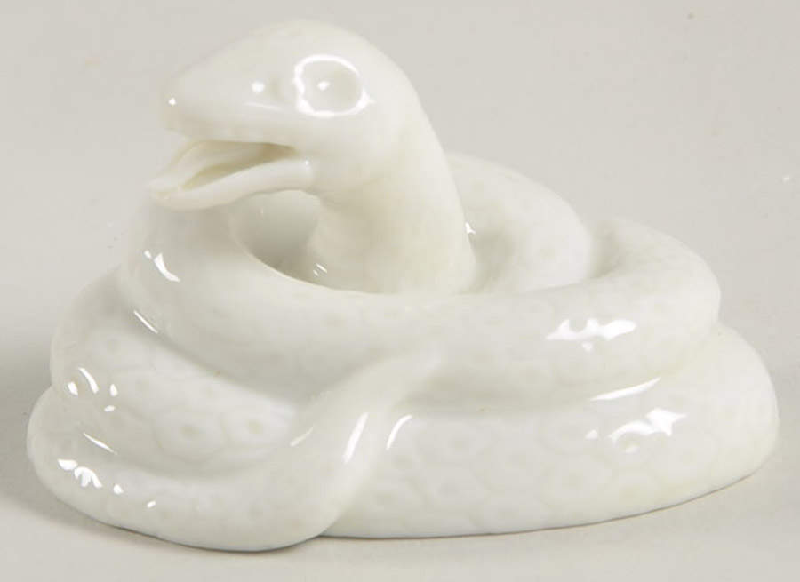 Fitz & Floyd Figurines Coiled Snake-White - No Box by Fitz & Floyd-1
