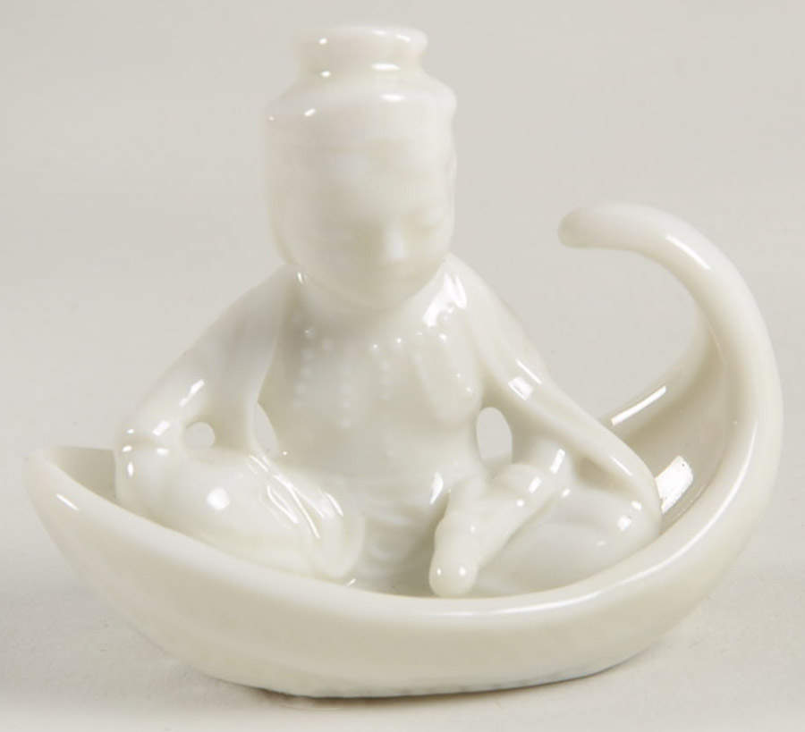 Fitz & Floyd Figurines Asian Man In Boat-White - No Box by Fitz & Floyd-1