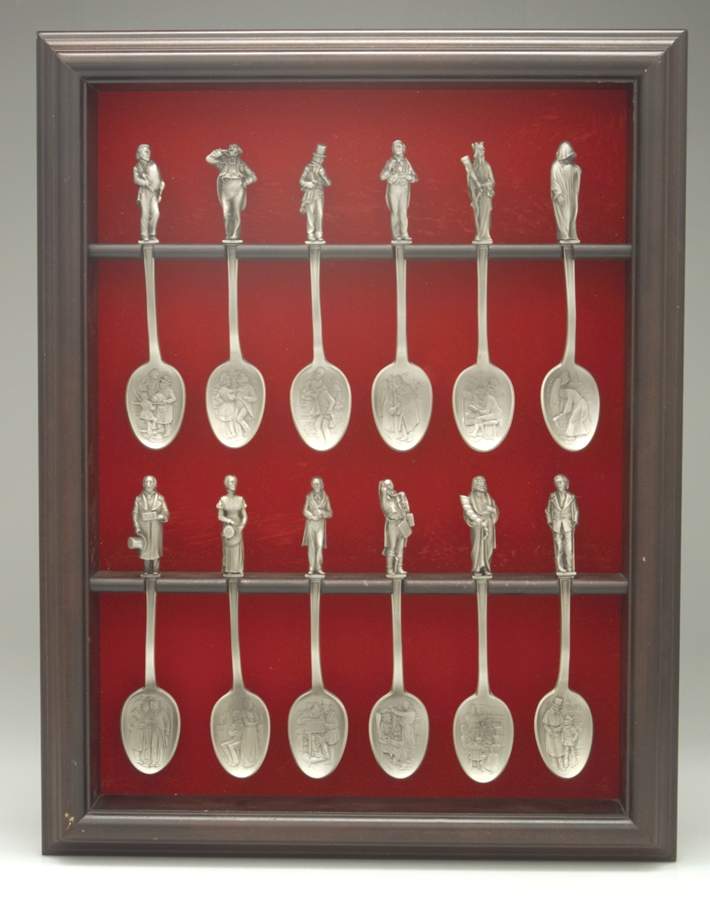 Christmas Carol Spoon Collection Christmas Carol-Set Of 13 - No Box by Franklin Mint-1