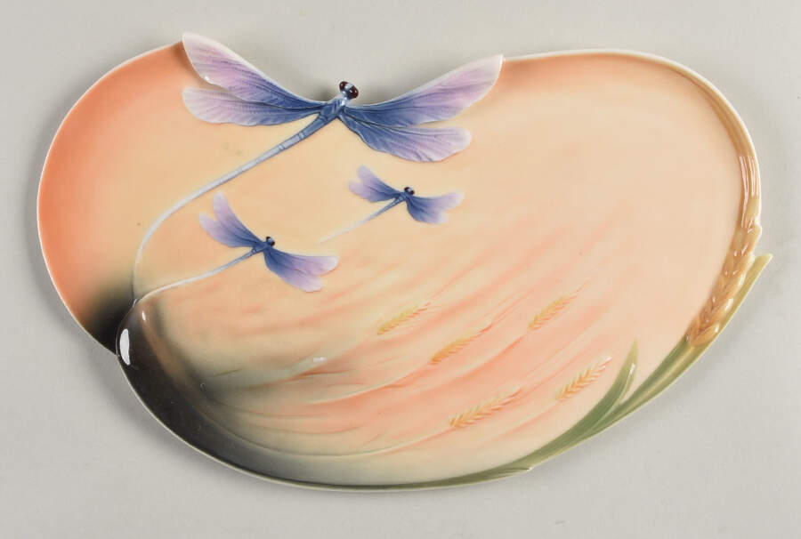 Dragonfly Collection Oval Plate - Boxed by Franz Collection-1