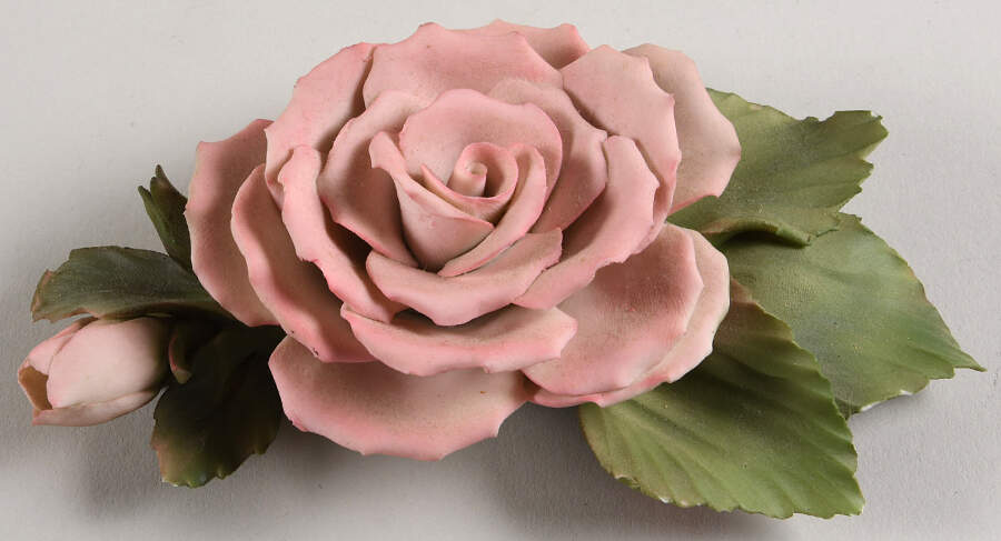 Roses of Capodimonte Painters Rose - Boxed by Franklin Mint-1