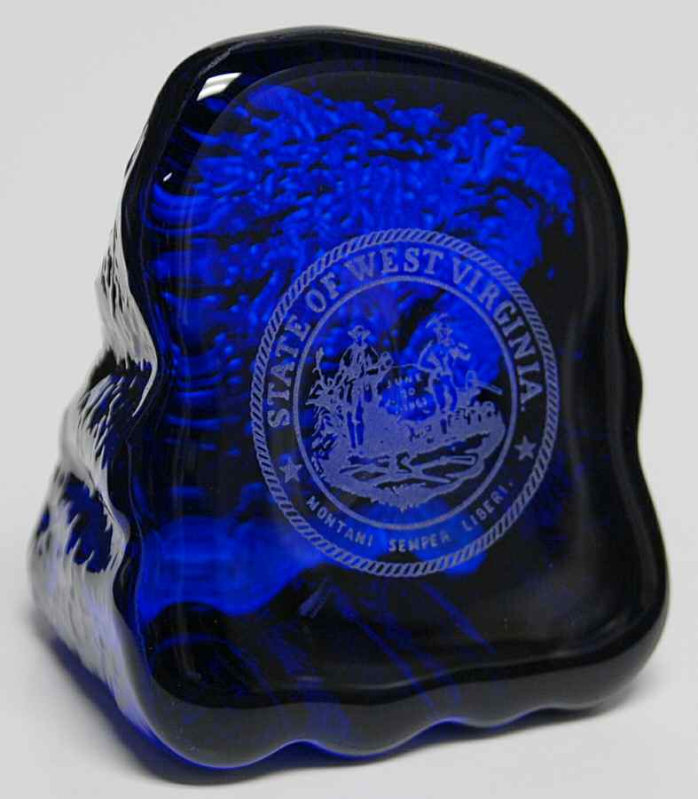 Fenton Crystal Giftware West Virginia Paperweight - Boxed by Fenton-1