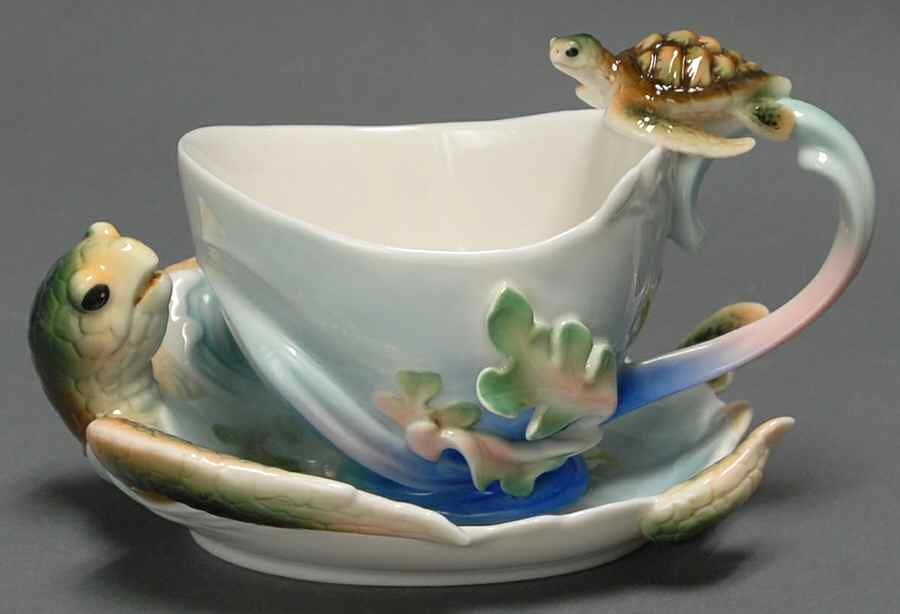 Turtle Bay Cup & Saucer Set - Boxed by Franz Collection-1