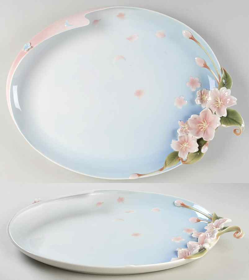 Sakura Cherry Blossom Ornamental Platter - Boxed by Franz Collection-1