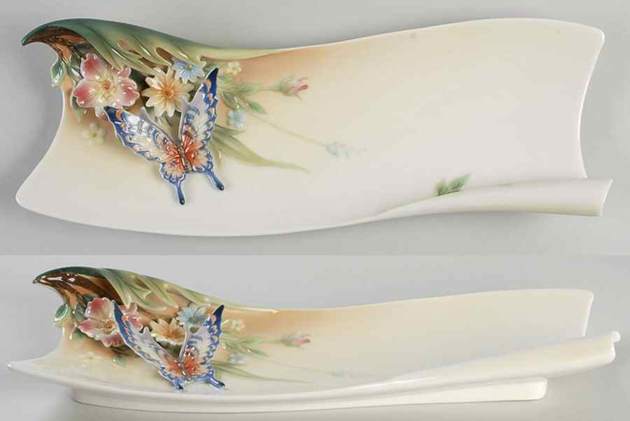 Fluttering Beauty Ornamental Plate - Boxed by Franz Collection-1