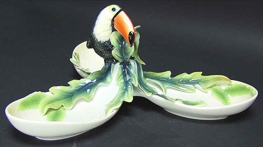 Paradise Calls-Toucan Tidbit Dish - Boxed by Franz Collection-1