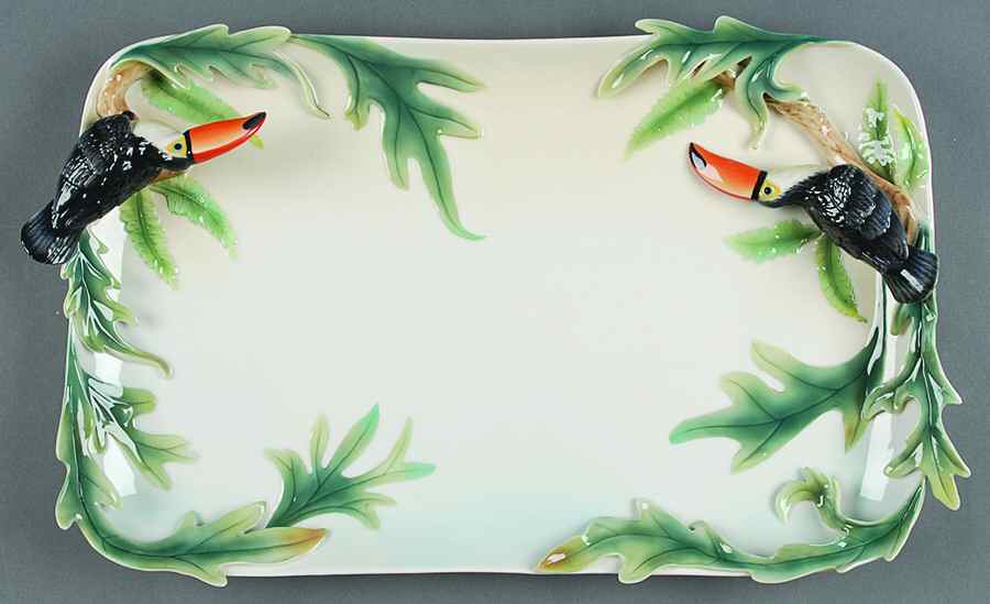 Paradise Calls-Toucan Rectangular Platter - Boxed by Franz Collection-1