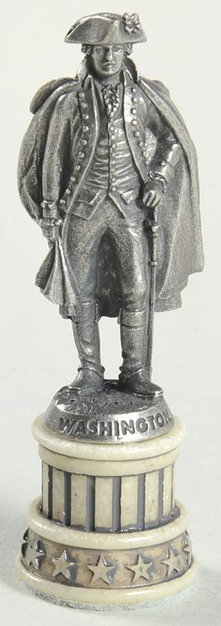 Revolutionary War Chess Set White King-George Washington - King-White Chess Piece by Franklin Mint-1