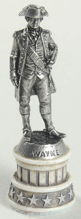 Revolutionary War Chess Set White Bishop-Anthony Wayne - Bishop1-White Chess Piece by Franklin Mint-1