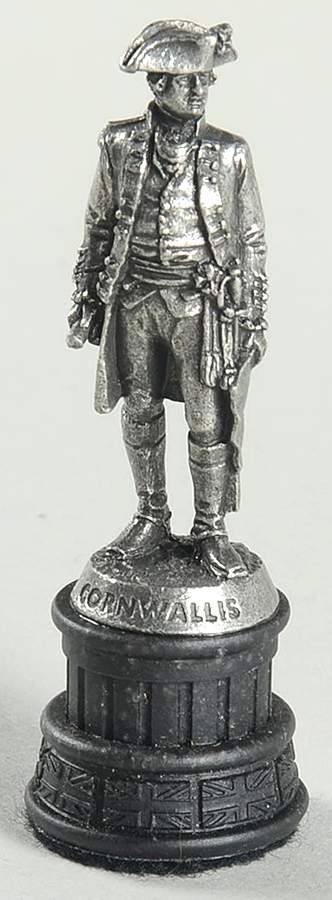 Revolutionary War Chess Set Black Bishop-Charles Cornwalli - Bishop 1-Black Chess Piece by Franklin Mint-1