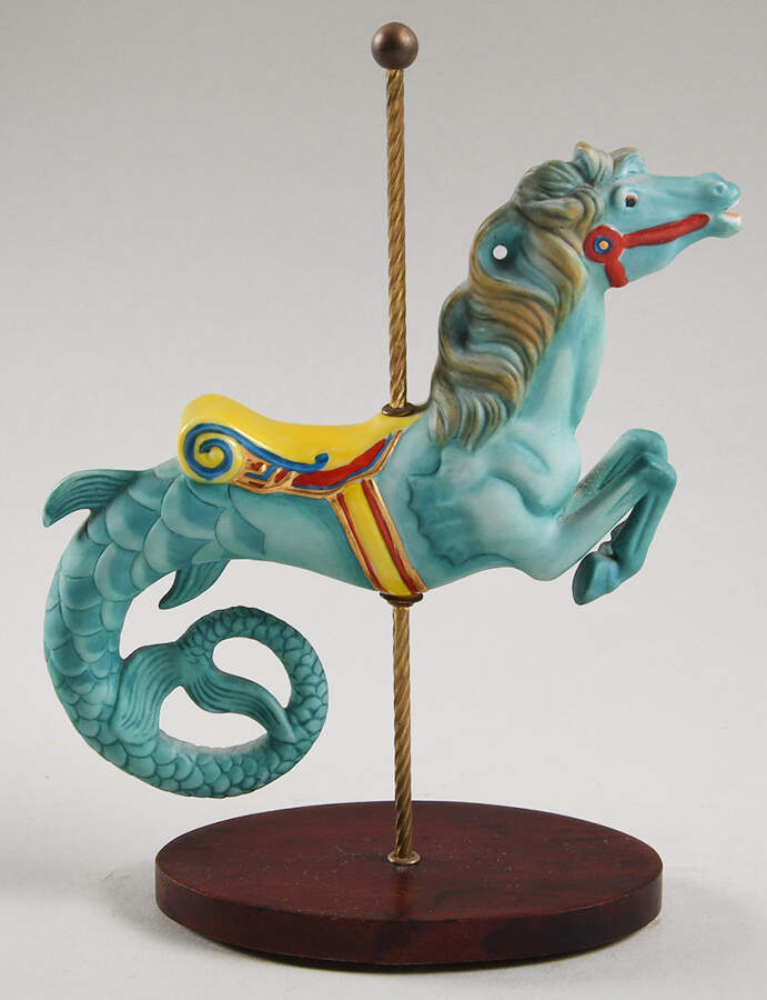 Treasury of Carousel Art-Series 2 Seahorse - No Box by Franklin Mint-1