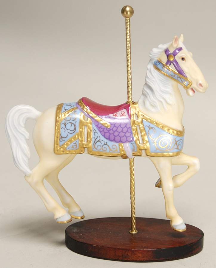 Treasury of Carousel Art-Series 2 Fancy Blue - No Box by Franklin Mint-1