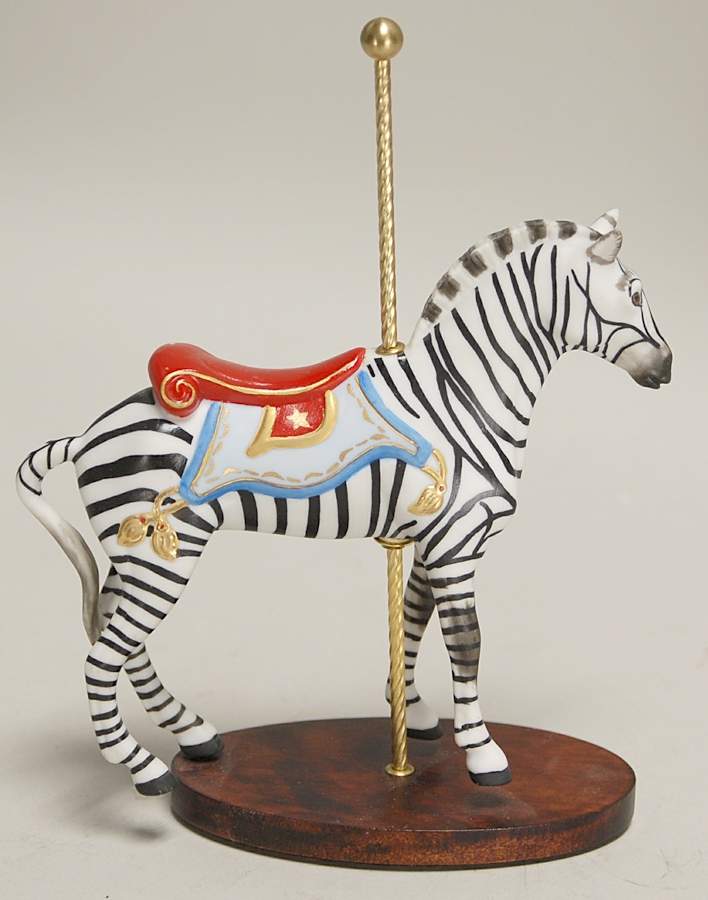 Treasury of Carousel Art-Series 2 Zebra - No Box by Franklin Mint-1