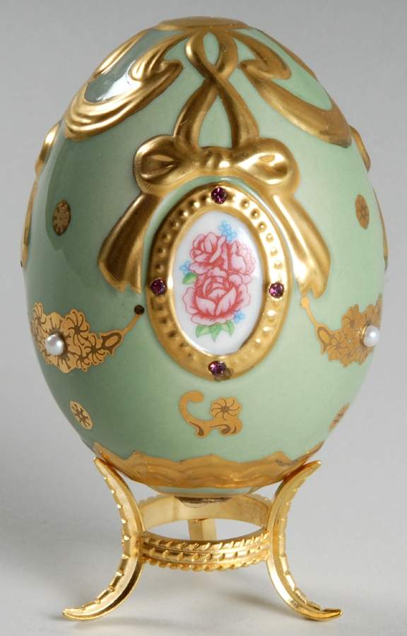 Faberge Imperial Jeweled Egg Collection Princess' Legacy-Mint Green - No Box by Franklin Mint-1