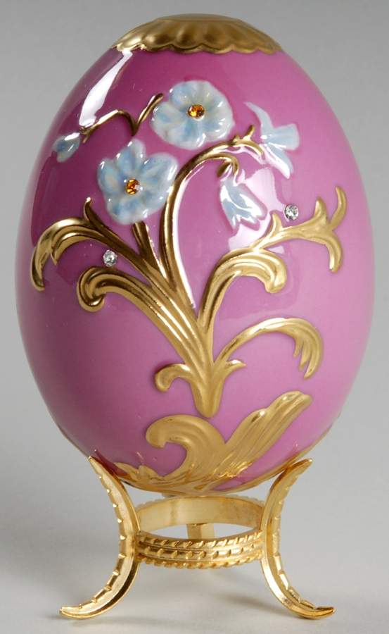 Faberge Imperial Jeweled Egg Collection Empress' Eternal Spring-Pink - No Box by Franklin Mint-1