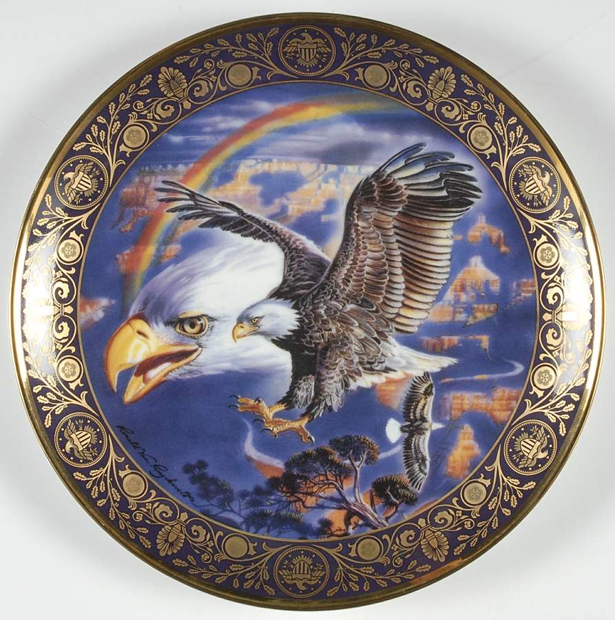 The Freedoms Foundation of Valley Forge Foundation Of Freedom-Blue Border - No Box by Franklin Mint-1