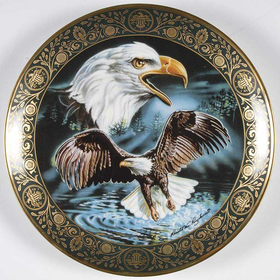The Freedoms Foundation of Valley Forge Depths Of Freedom-Green Border - No Box by Franklin Mint-1