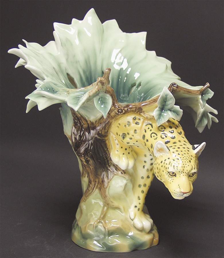 Jungle Beauties-Safari Leopard Vase - With Box by Franz Collection-1