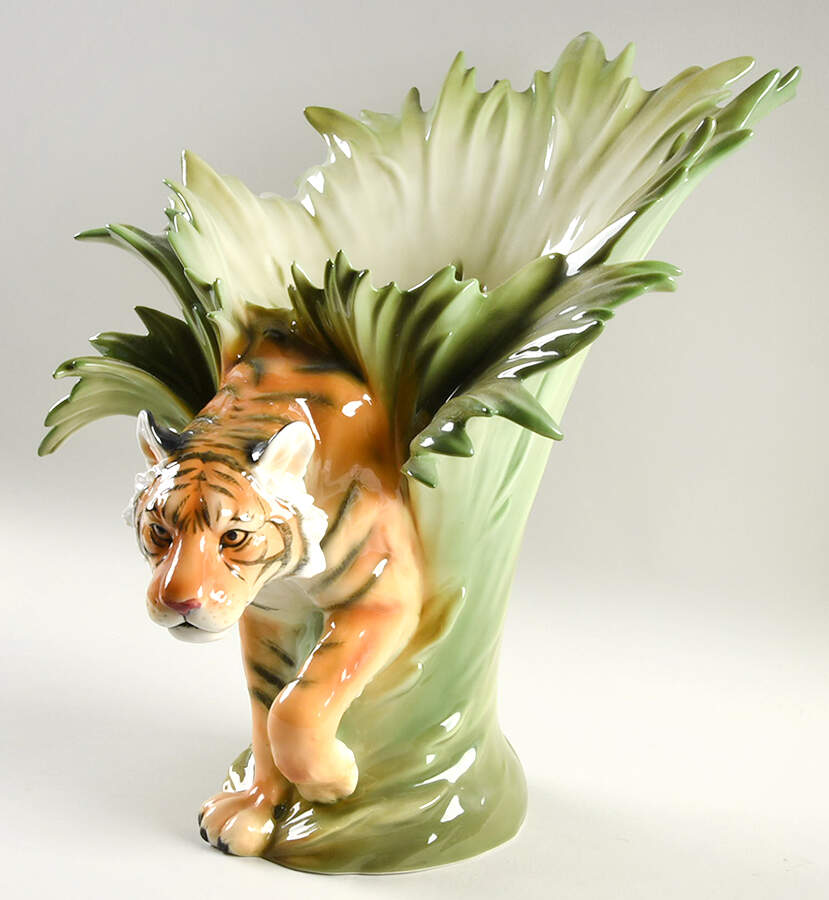 Jungle Beauties-Safari Tiger Vase - No Box by Franz Collection-1