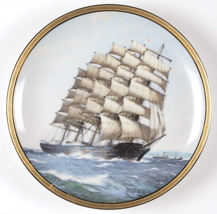 Great Ships of the Golden Age Of Sail Preussen - Boxed by Franklin Mint-1