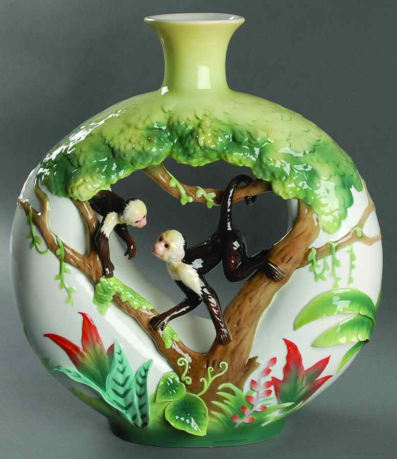 Monkey Mischief Vase-Large - Boxed by Franz Collection-1